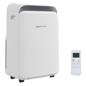Amazon Basics 3-in-1 Portable Air Conditioner with Remote – 10000 BTU Cooling Unit for Rooms up to 450 Sq Ft