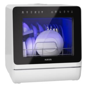 HAVA Countertop Dishwasher with High Efficiency – Portable Easy-Installation Dishwasher for Apartments