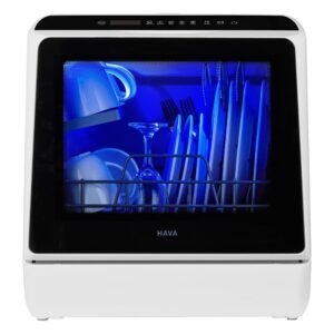 HAVA Countertop Dishwasher with Air Drying & 6 Wash Programs – Portable Compact Dishwasher for Apartments