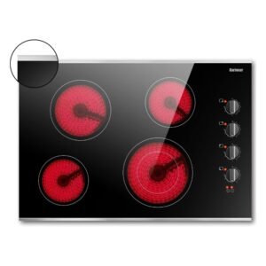 Karinear Electric Cooktop with Protection Indicator 220–240V – Energy Efficient Built-In Ceramic Hob for Modern Kitchens