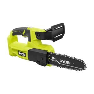 RYOBI ONE+ 18V 8-Inch Cordless Pruning Chainsaw P5452BTL Compact Battery Powered (Tool Only)
