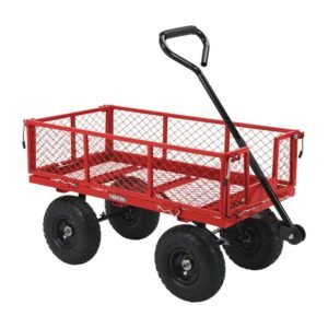 Gorilla Carts 4GCG-NF Heavy Duty Garden Cart 4 Cu Ft with No-Flat Tires & Steel Frame Utility Wagon
